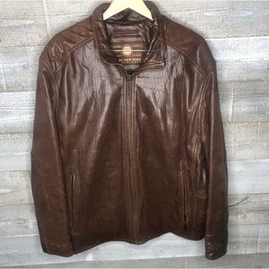 Marc New York 100% leather jacket brown